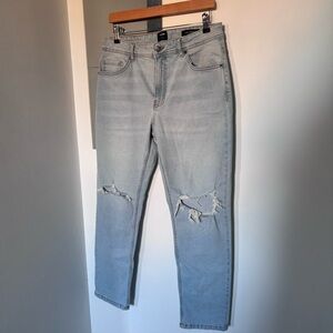 Cotton On Men's Light Blue Ripped Jeans